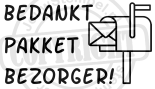 bedankt pakketbezorger 5x2-9cm
